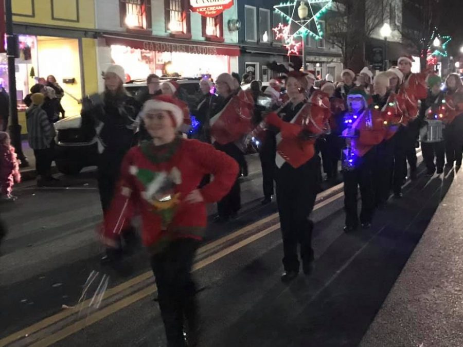 The TAHS Marching Band at the 2019 Tyrone Christmas Parade. This year the CDC urges citizens to avoid large gatherings, especially indoors.