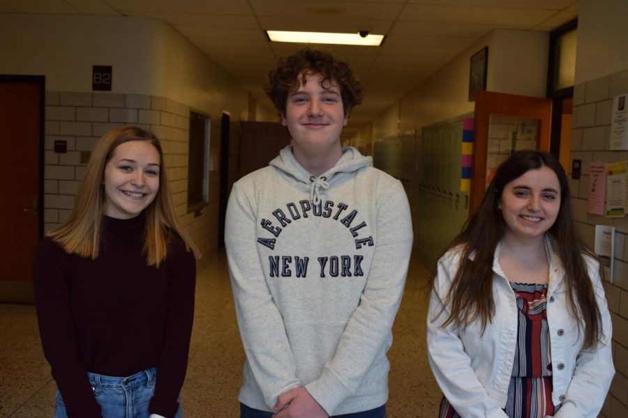 Senior Olivia Ake, junior Colin Jackson and senior Jessica Chronister all qualified for the FBLA state conference. 