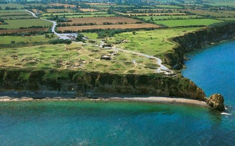 A photo of Pointe Du Hoc after the war (Photo Courtesy of Stephen Rombouts) 