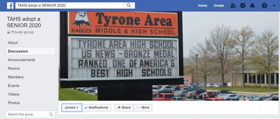 TAHS alumni and members of the Tyrone community can adopt a senior from the Class of 2020 by joining this local Facebook page.