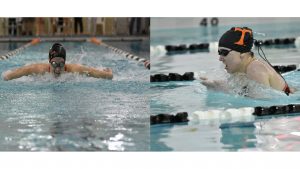 Madison Coleman and Sarah Hoover led the Tyrone District Swim Team at this years PIAA D6 Championships