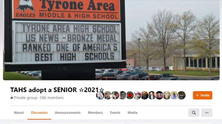 Tyrone+alumni+and+members+of+the+community+have+once+again+come+together+to+support+Tyrone+Area+High+School%E2%80%99s+senior+class+by+continuing+the+%E2%80%9Cadopt%E2%80%9D+a+senior+page+on+Facebook.