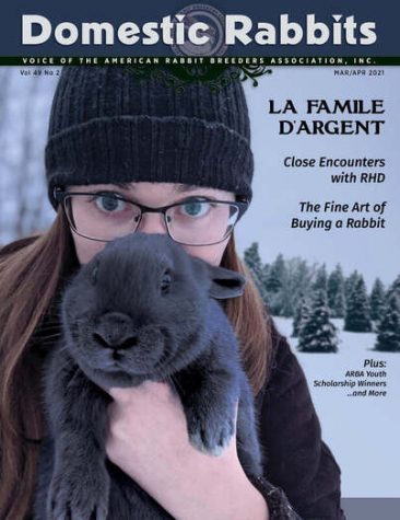 Sessamen and her rabbit were on the cover of the March-April 2021 edition of the American Rabbit Breeders Association’s  Domestic Rabbit Magazine.