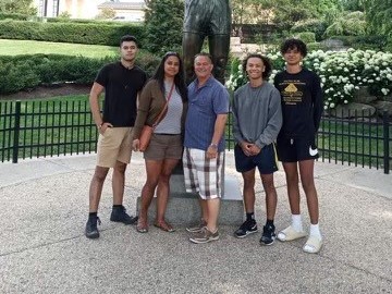 My family (Brandon, Brian, Indy, Chris and Drew Escala) on a recent trip to Philadelphia. 