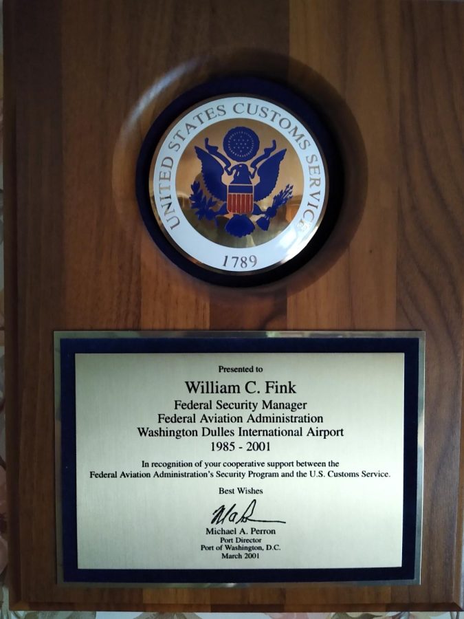 William Finks United States Customs Award.