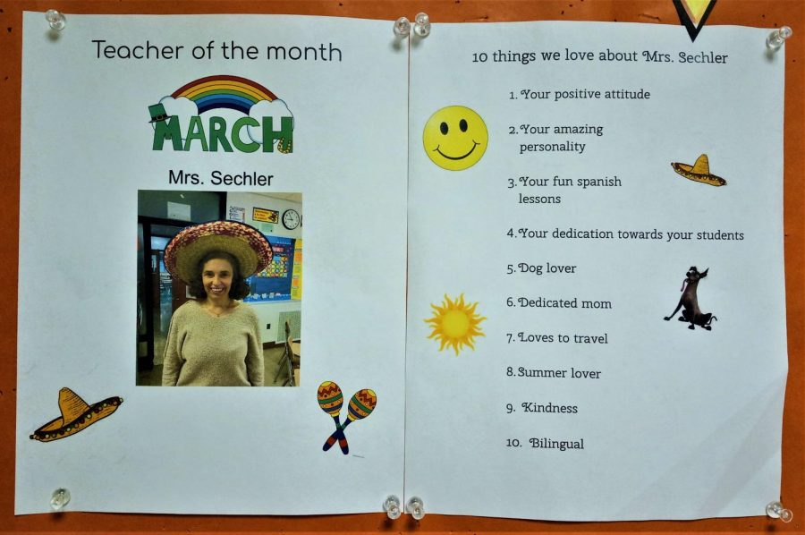 Renaissance Clubs longest recognized teacher of the month, Sra Sechler, with the ten things that we, as a school, love about her.
