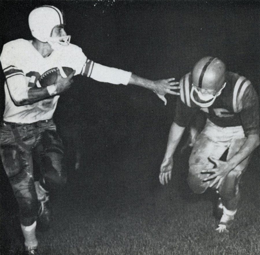 Miller going in for the tackle, featured in the TAHS 1962 yearbook.