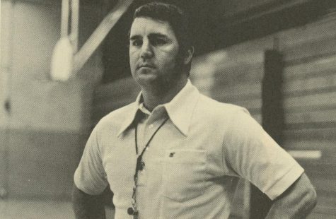 Miller in 1975, his seventh of 37 years of teaching at Tyrone Area High School.