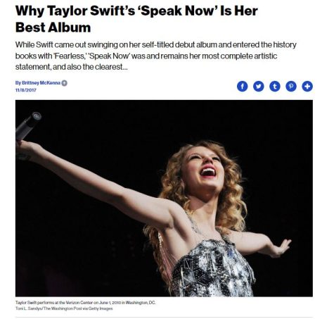 Billboard article on speak now 