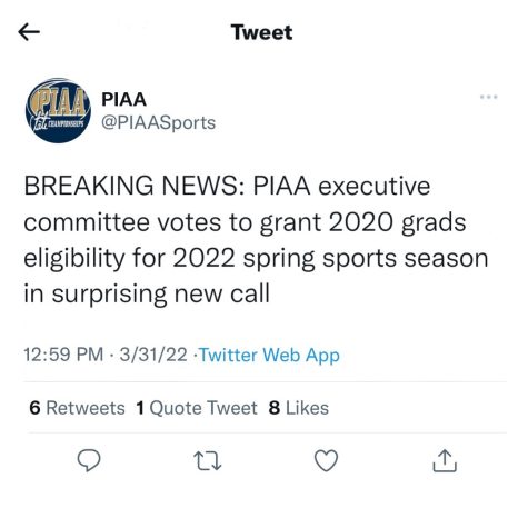 tweet from PIAA