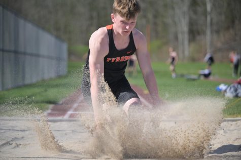 Sophomore Brady Ronan won second in the long jump.