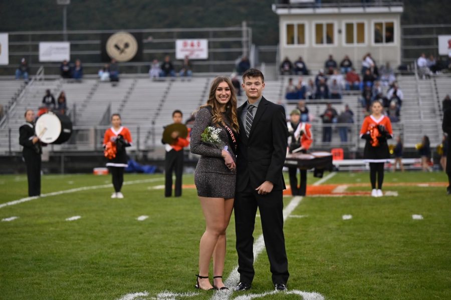 Elaina Gehlman representing student counsil and escorted by Kendall Lehner.