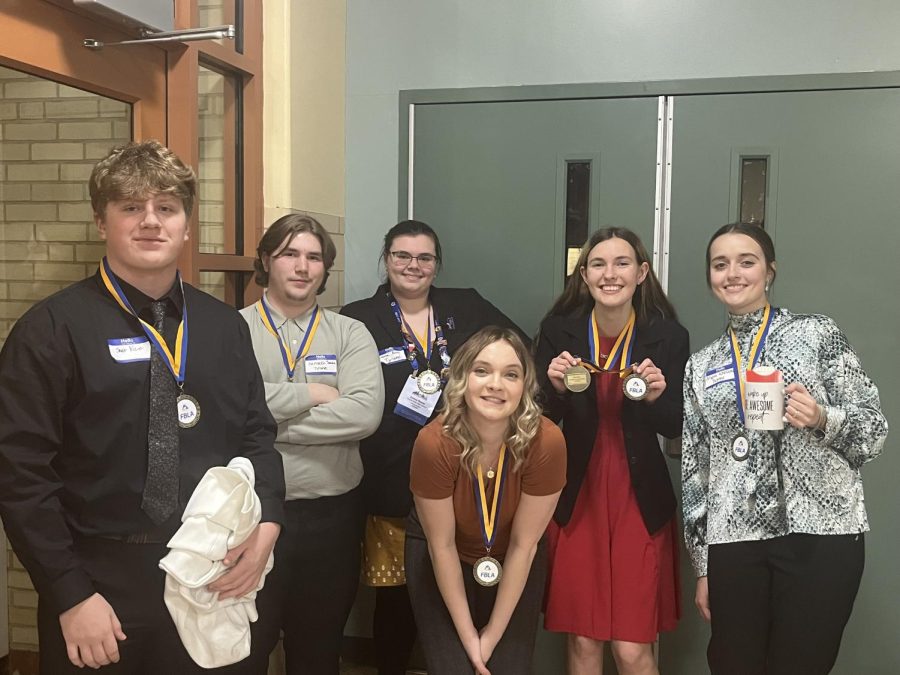 Seven members of Tyrone FBLA placed at the regional conference and qualified to compete in the state conference. 