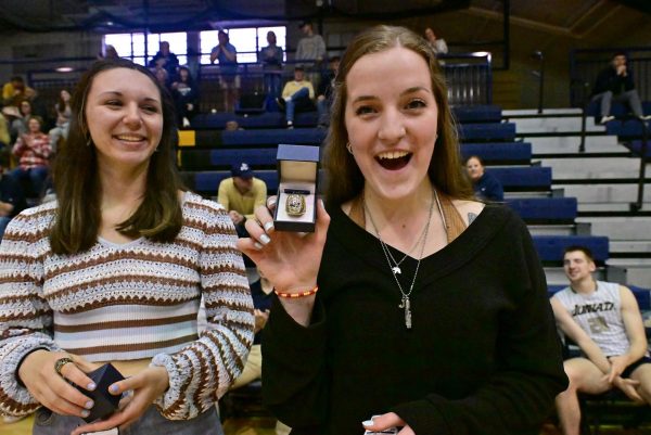 Williams received her second national championship ring on March 27, 2024 (photo courtesy of Juniata College)