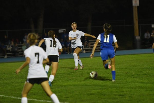 Olivia Newlin (7) scored two goals for the Lady Eagles (file photo)