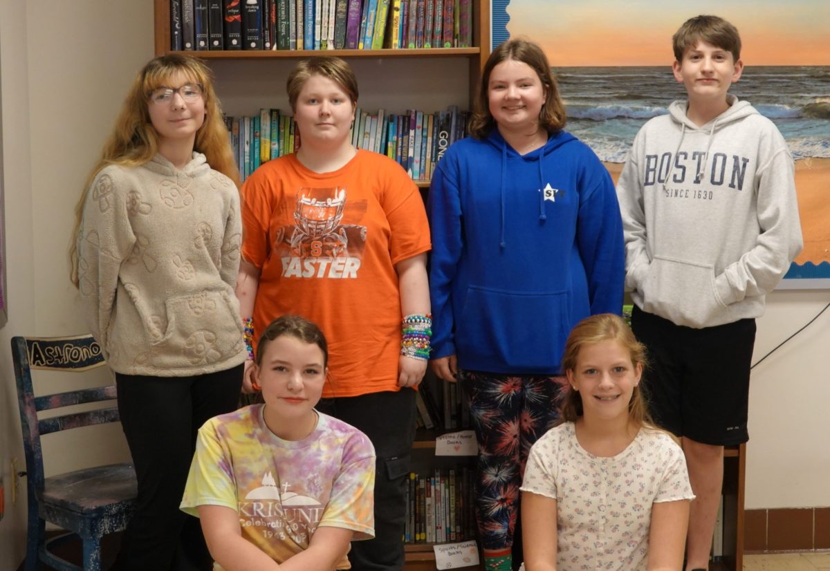 Top row
Gabby Bruder, Ari LeFevre, Lillyan Borger, and Cooper Beck 
Bottom row
Emily Pederson,  Abigail Cohn

Not included Brenson Davis and Alayna Daniels.