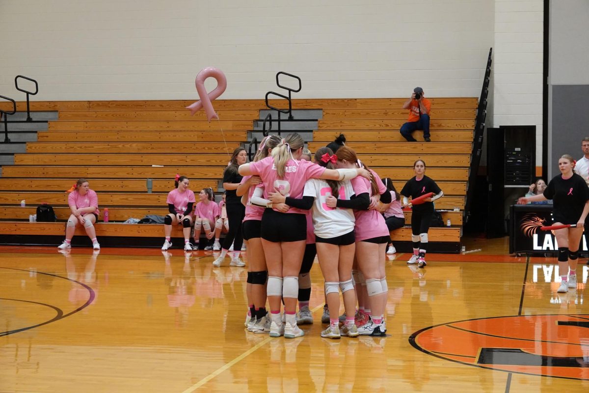 Girls Volleyball Pink Out For Breast Cancer Awareness Against Bald Eagle