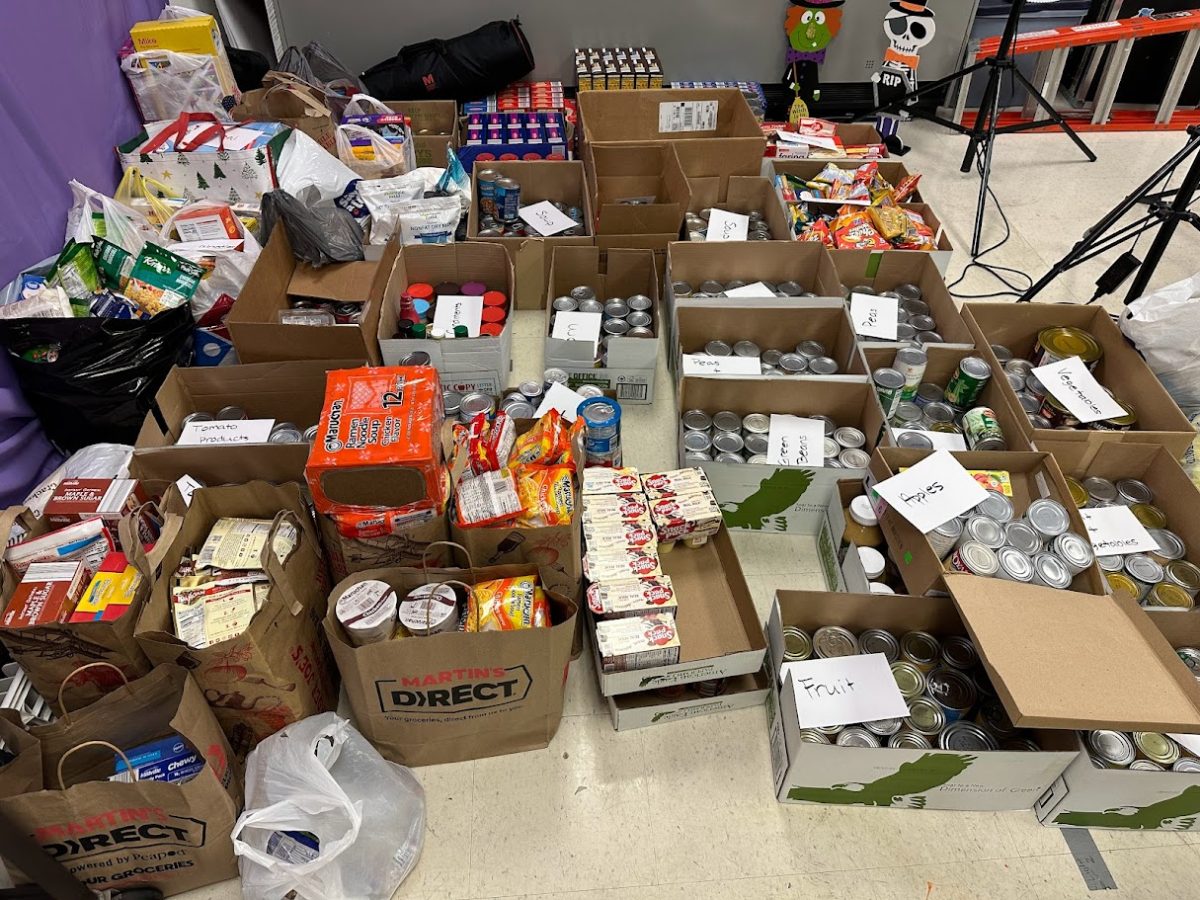 Food donations from the 2023 food drive.