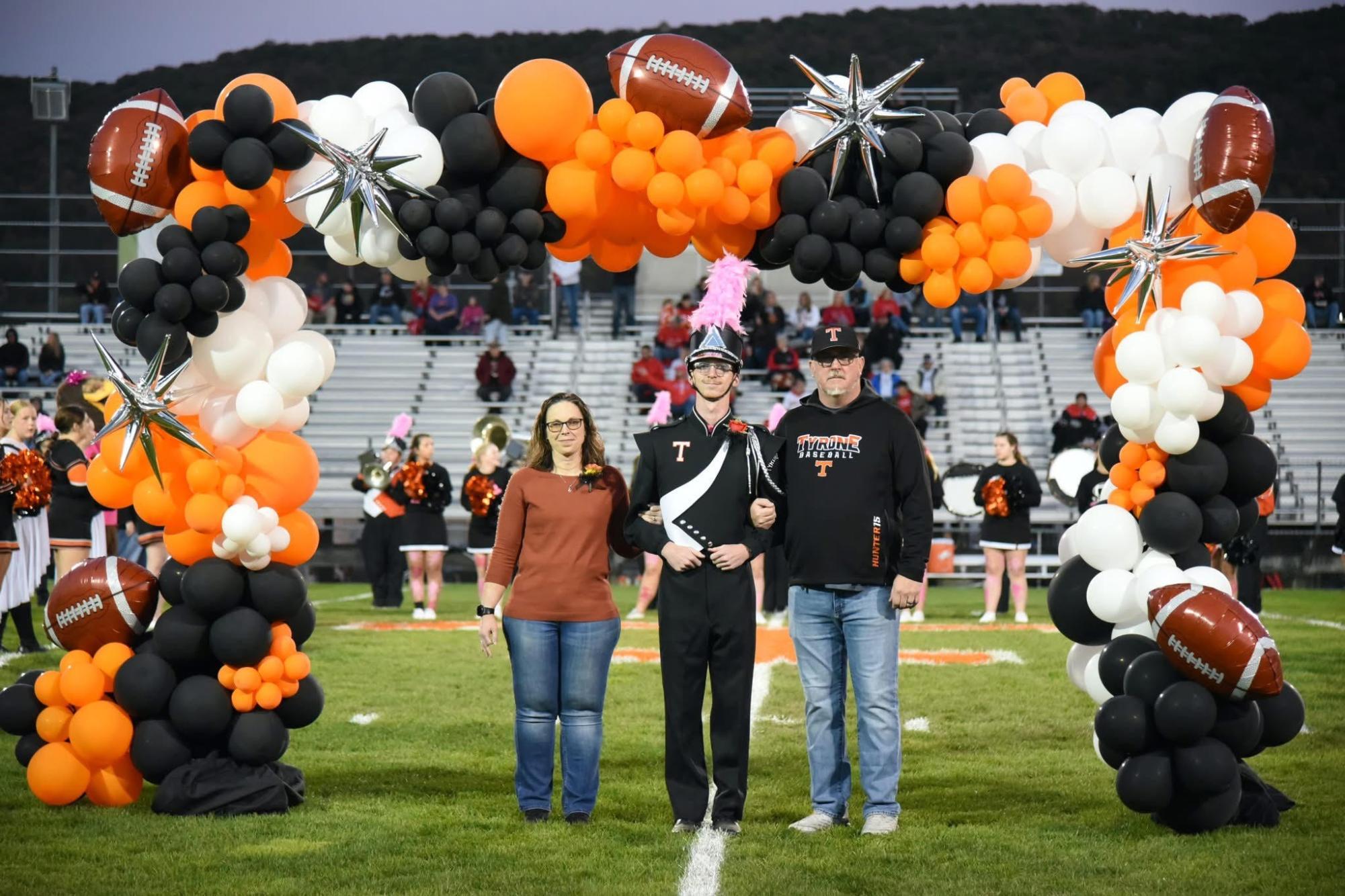 Cole Hunter and Parents on Senior Night