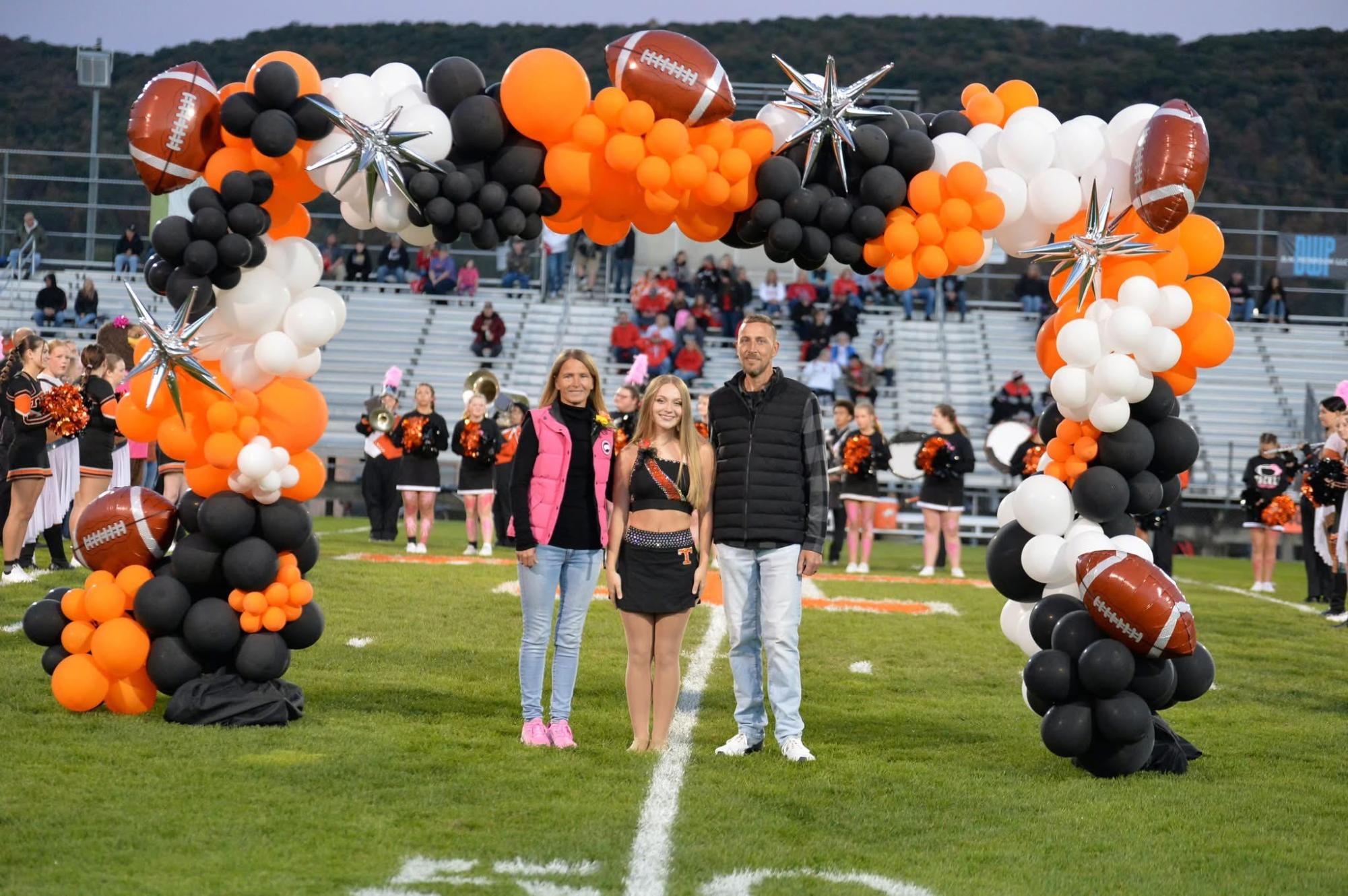 Lacie Geissinger and Parents on Senior Night