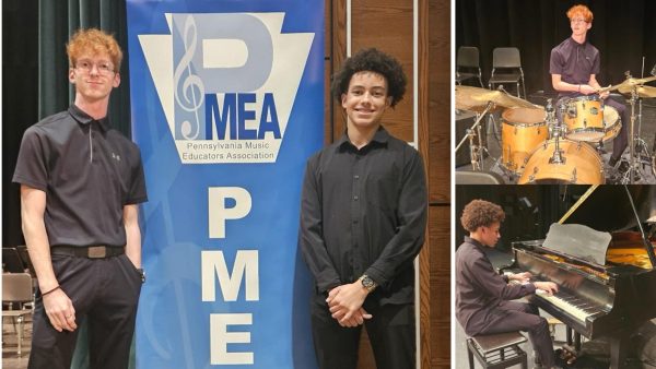 Students Cole Hunter (Left) and Cliff Wilson (Right) at PMEA Jazz Festival