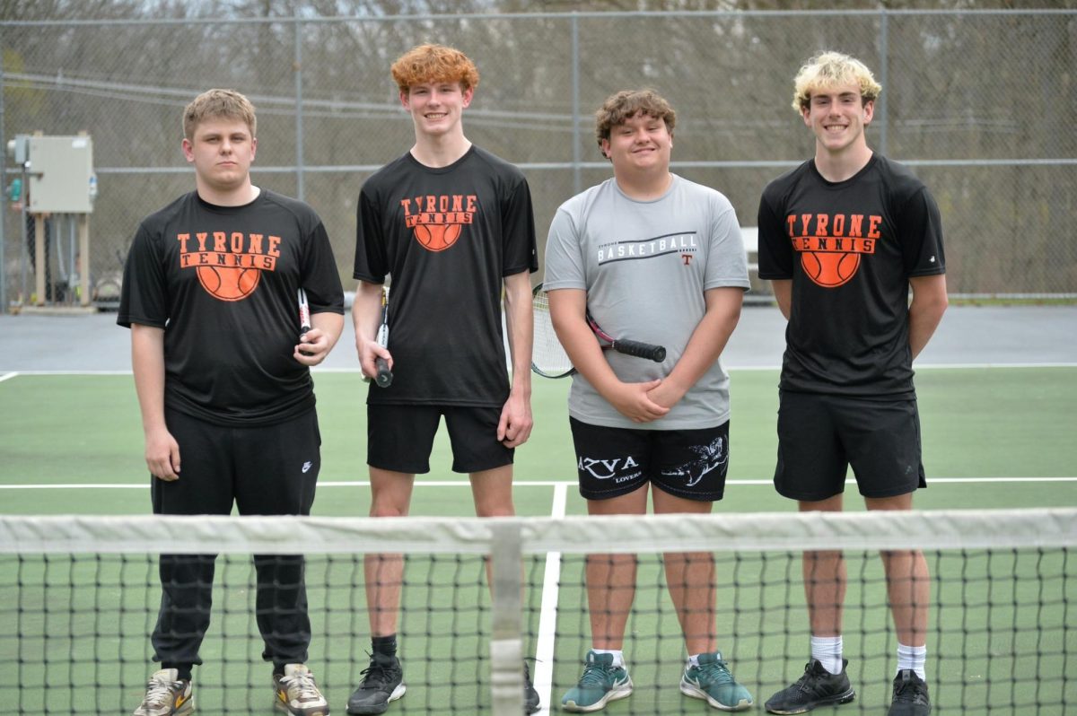 Seniors Quinn Cowher, Ethan Dasher, Logan Harpster, and Tyler Weston 