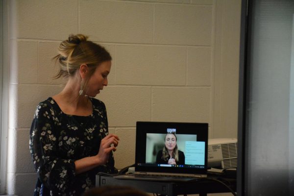 YAN Adviser Staci Greenleaf on a Zoom call with representatives of the Panzi Foundation in Washington DC