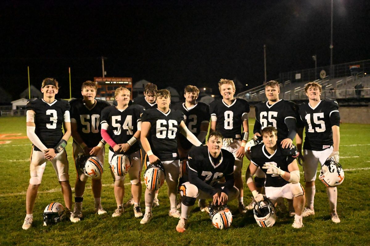 From left to right- Eli Woomer, Owen Oakes, Lucas Bonsell, Ashton Emigh, Kayden Ansman, Parker Destefano, John Stanton, Marshall Martin, Caden Harris, Alex Starr, Brayden Parsons.