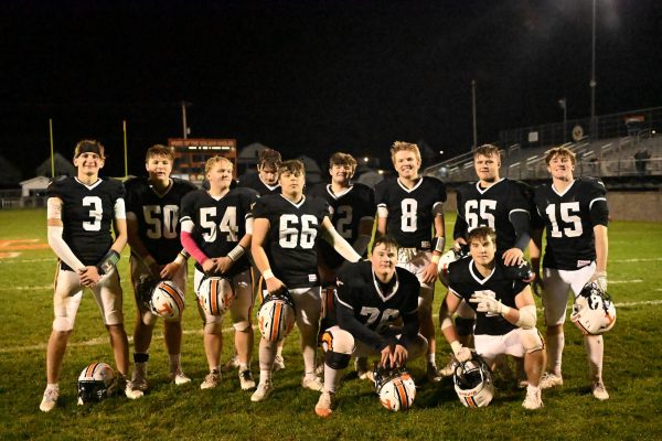 From left to right- Eli Woomer, Owen Oakes, Lucas Bonsell, Ashton Emigh, Kayden Ansman, Parker Destefano, John Stanton, Marshall Martin, Caden Harris, Alex Starr, Brayden Parsons.