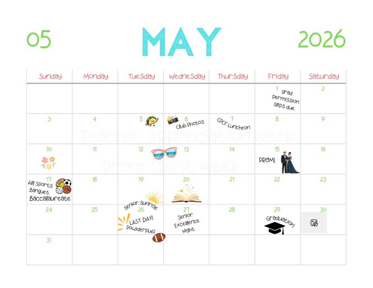 May Senior Events Calendar
