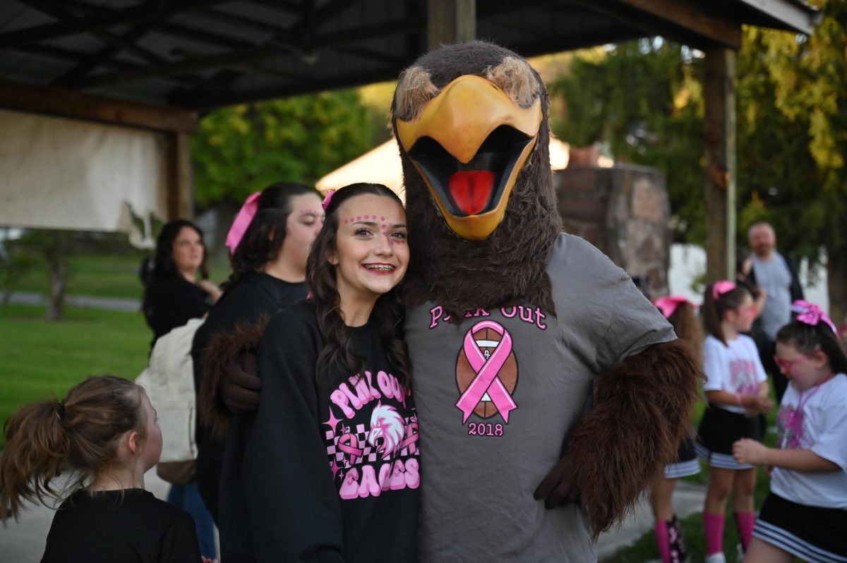 Dakota Miller as the Tyrone Eagle mascot. 