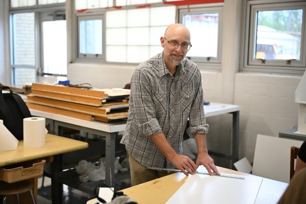 Eric Feather in his classroom at TAHS. Feather will retire at the conclusion of this school year with 27 years of service to TASD and 33 years of teaching experience.